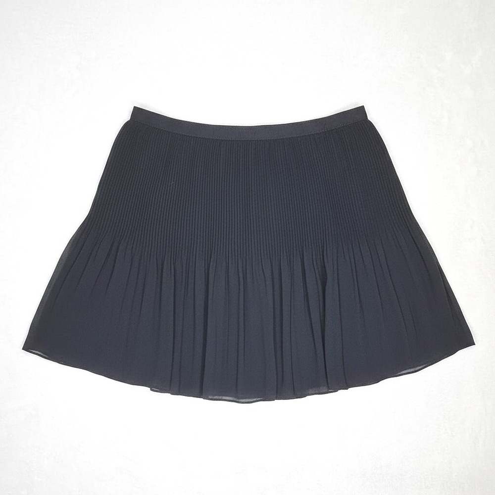 Victoria Secret Pleated Mini Skirt 0 Black Chiffon Tiered Accordion Mini